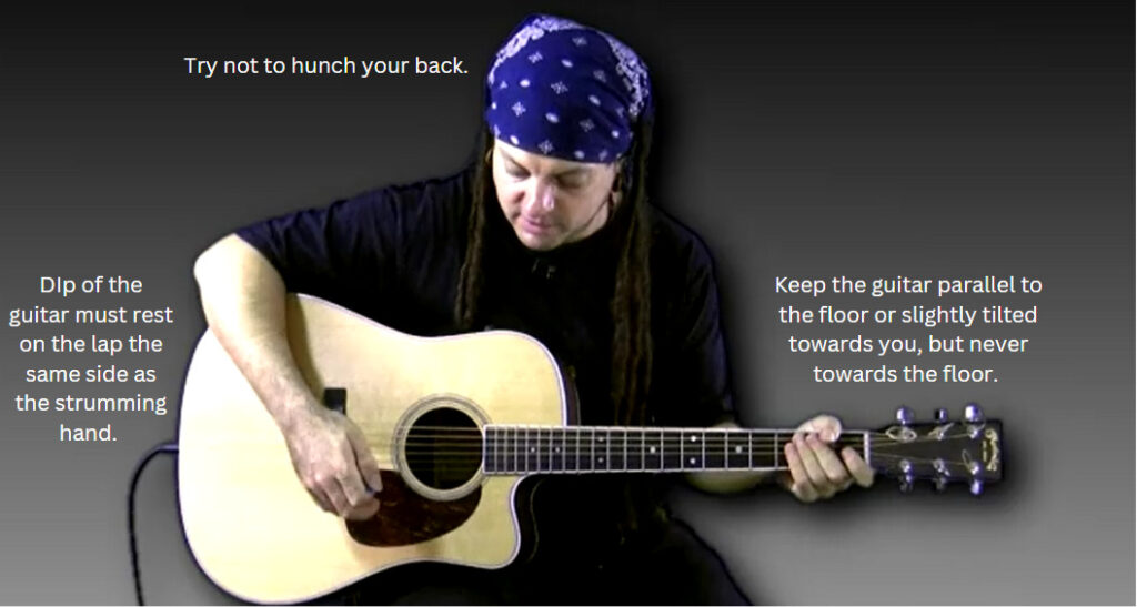 Correct posture to hold guitar